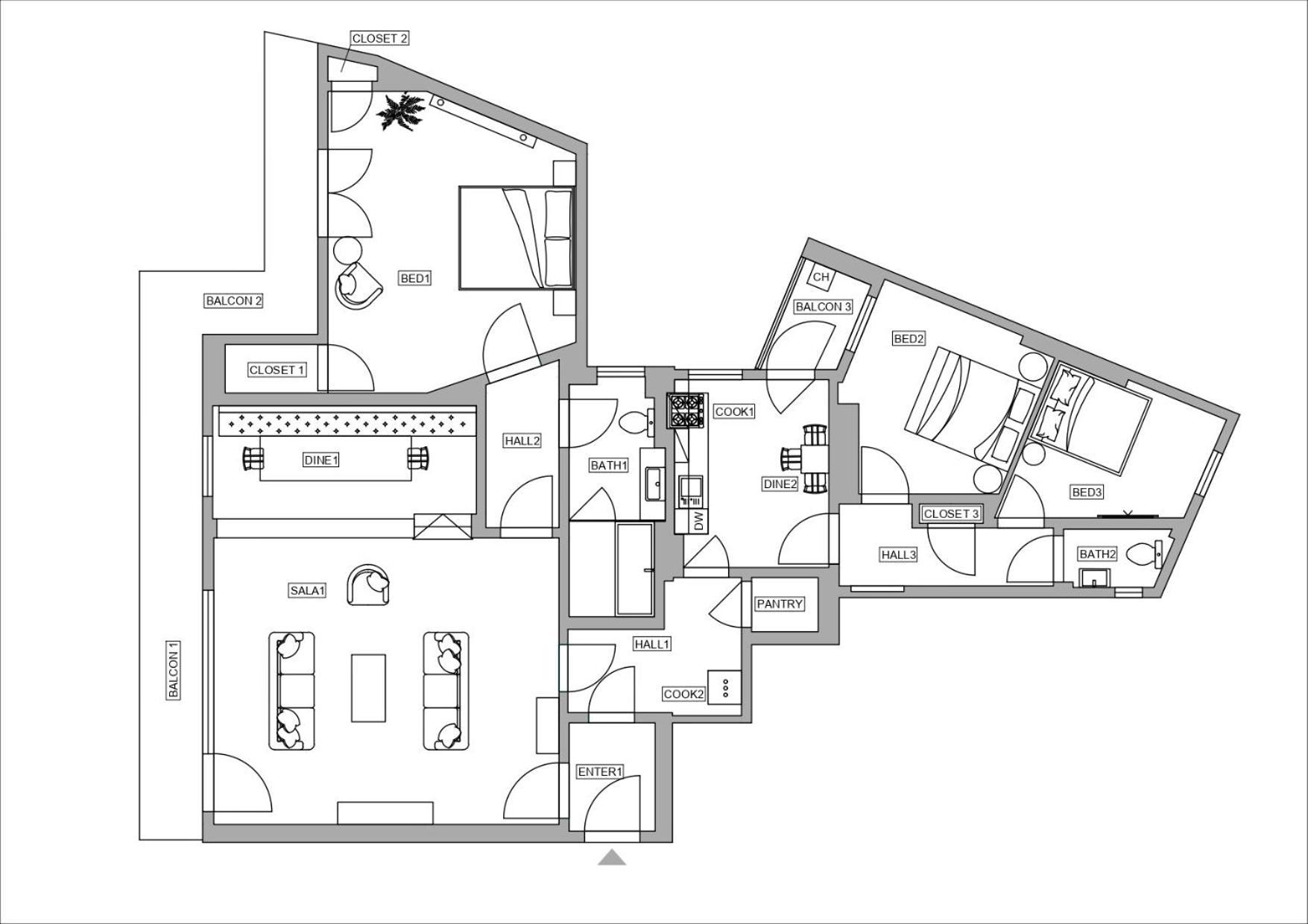 Apartment Spacious 3br Atrium Penthouse, Balcony, Cismigiu *