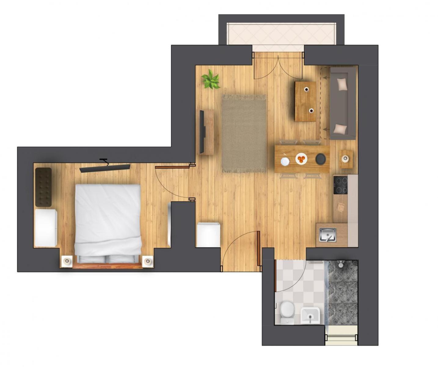 Apartment The Cozy Nest Downtown With Balcony By Pretty *
