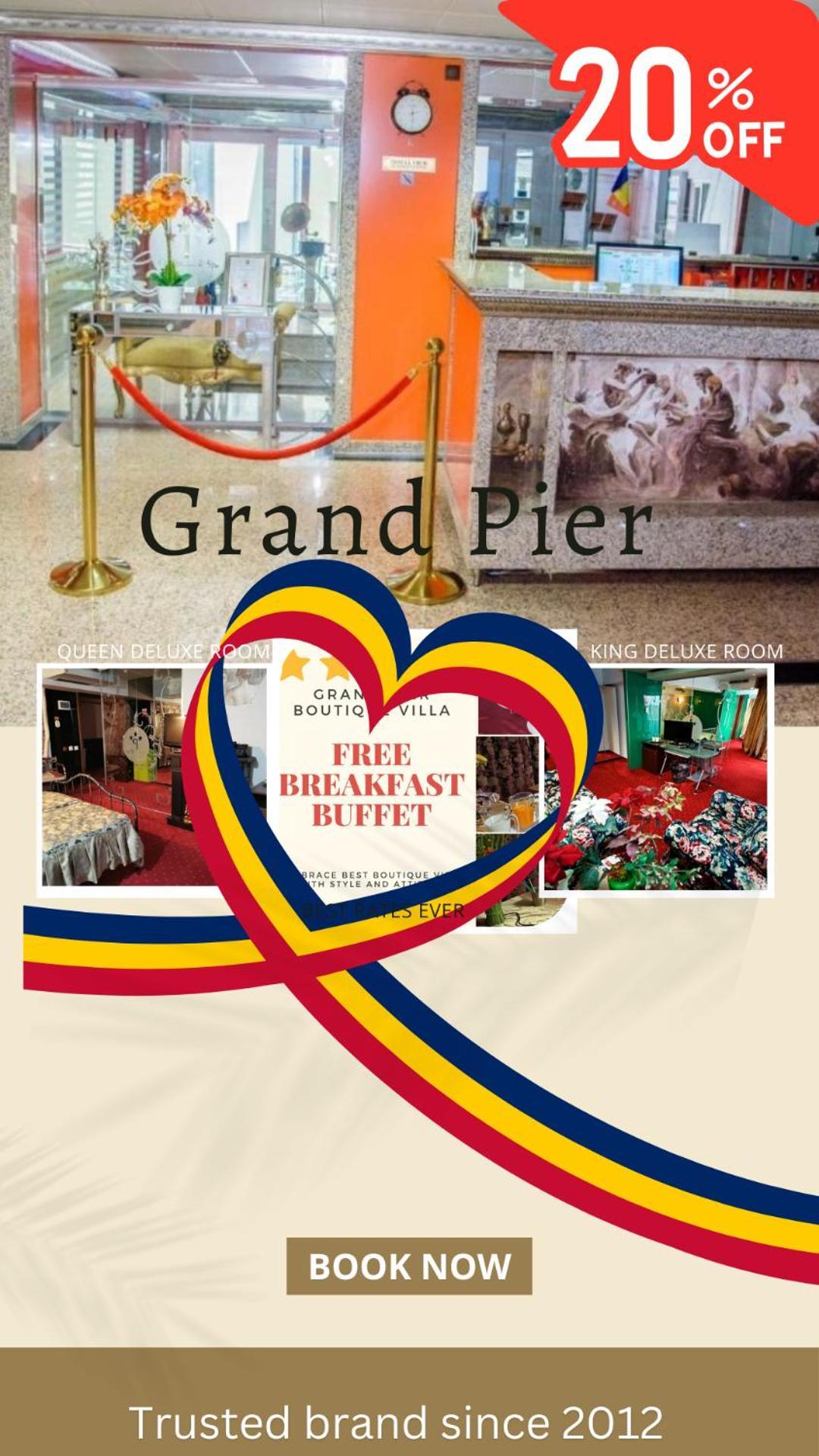 Grand Pier Boutique 4 Stars Villa, Art Museum Deluxe Rooms,best Break From 59 Eur Per Night With Free Italian Breakfast For Minim 4 Nights Bucareste