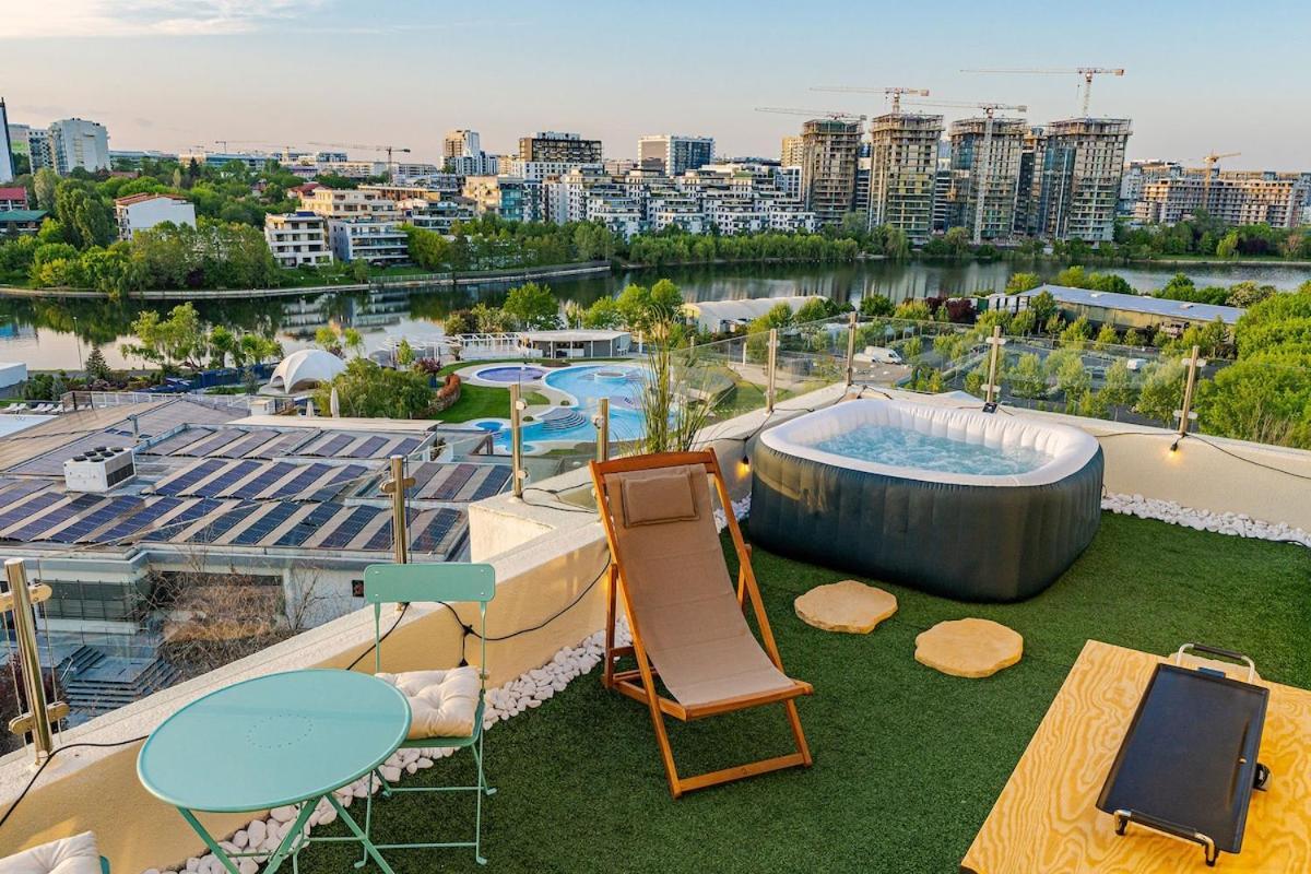 Downtown Floreasca Penthouse With Jacuzzi&sauna * Bucareste