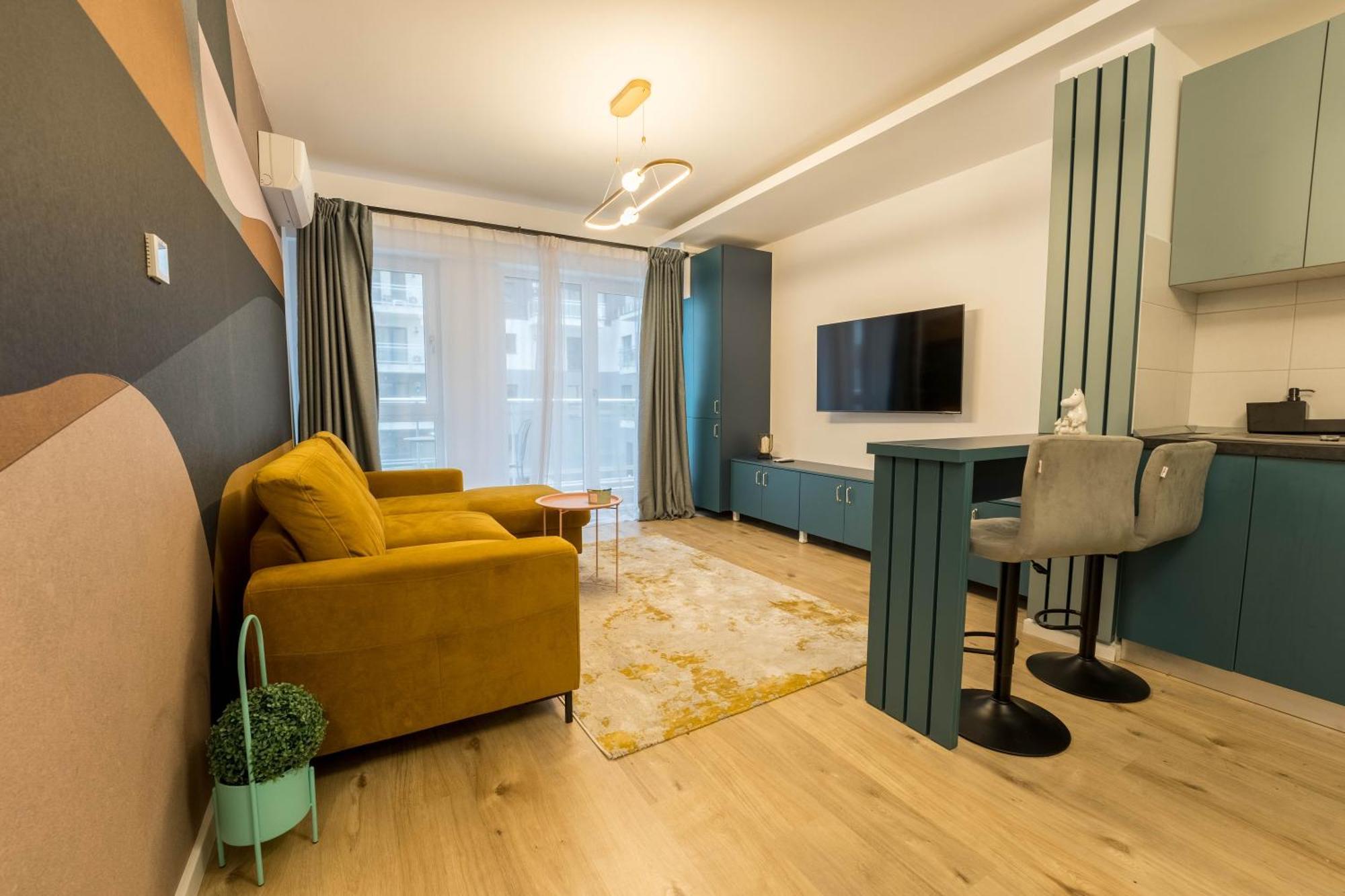 Blue Spot - Chic Pipera Getaway With Balcony * Bucharest